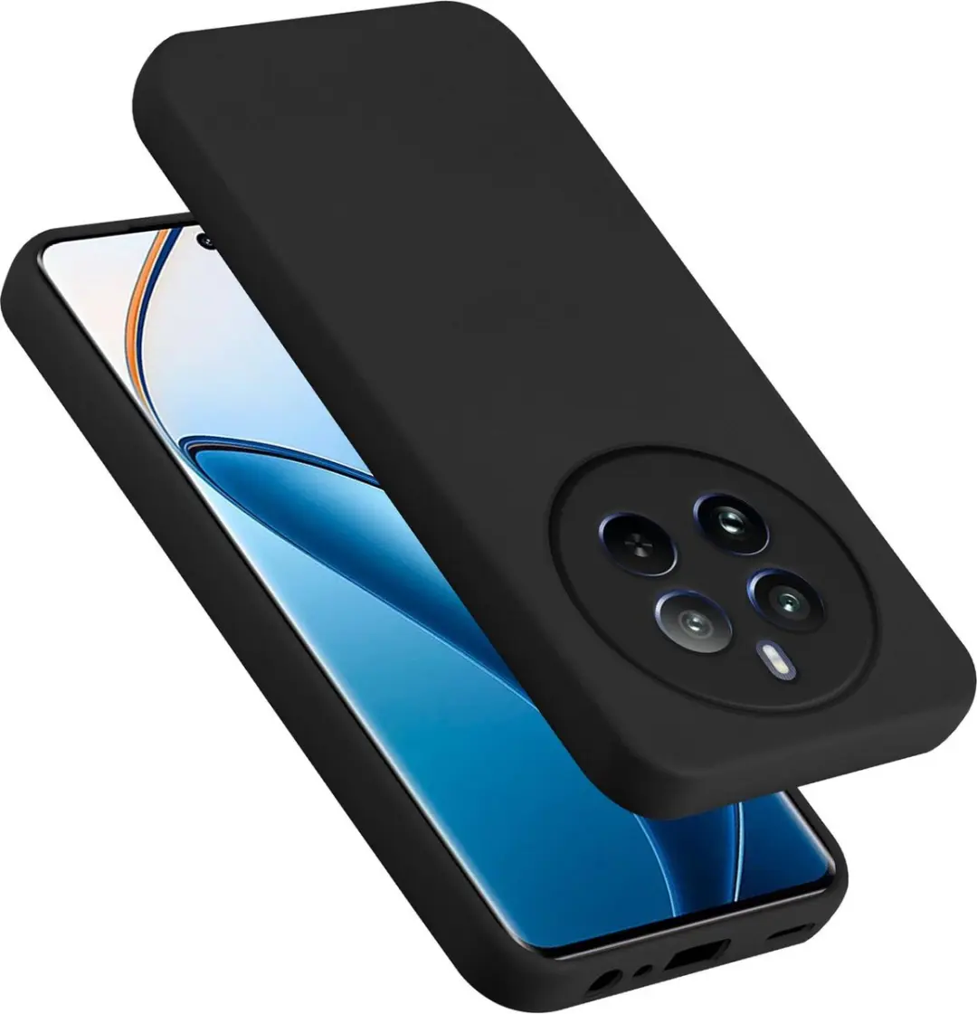 Cadorabo Hoesje geschikt voor Realme 12 Pro in LIQUID ZWART