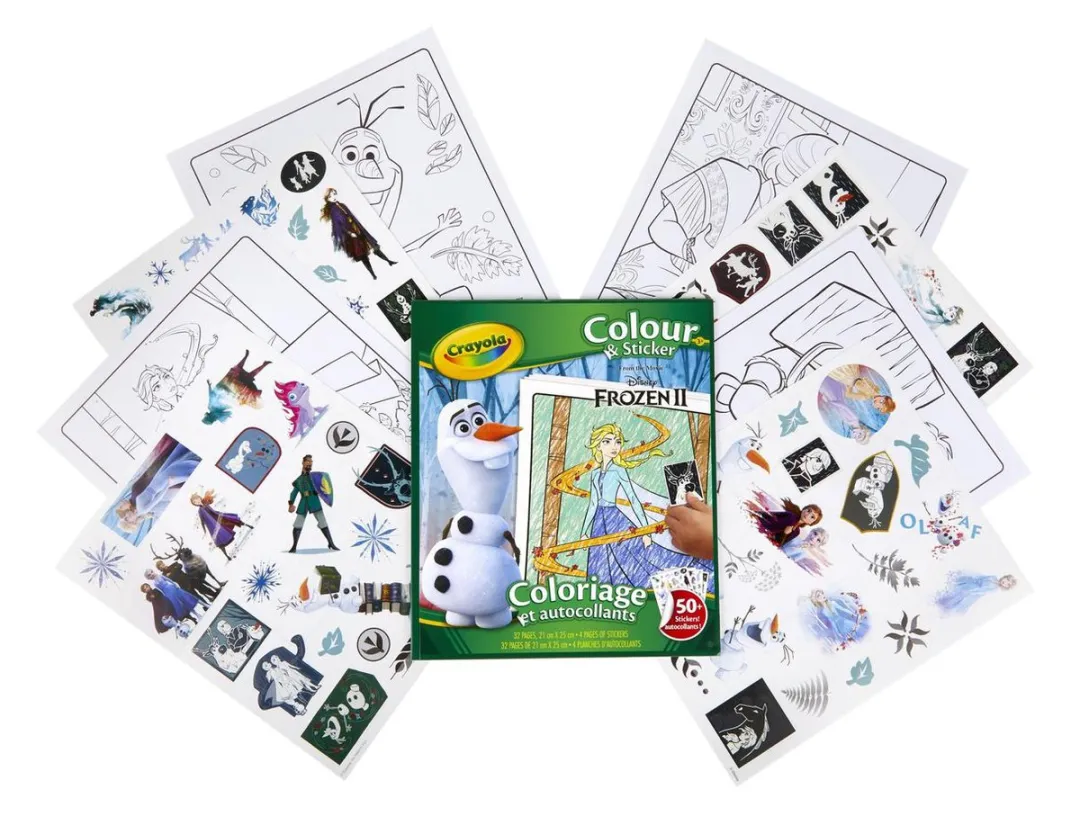 Crayola Frozen 2 Kleur En Sticker Boek - 32 Pagina's