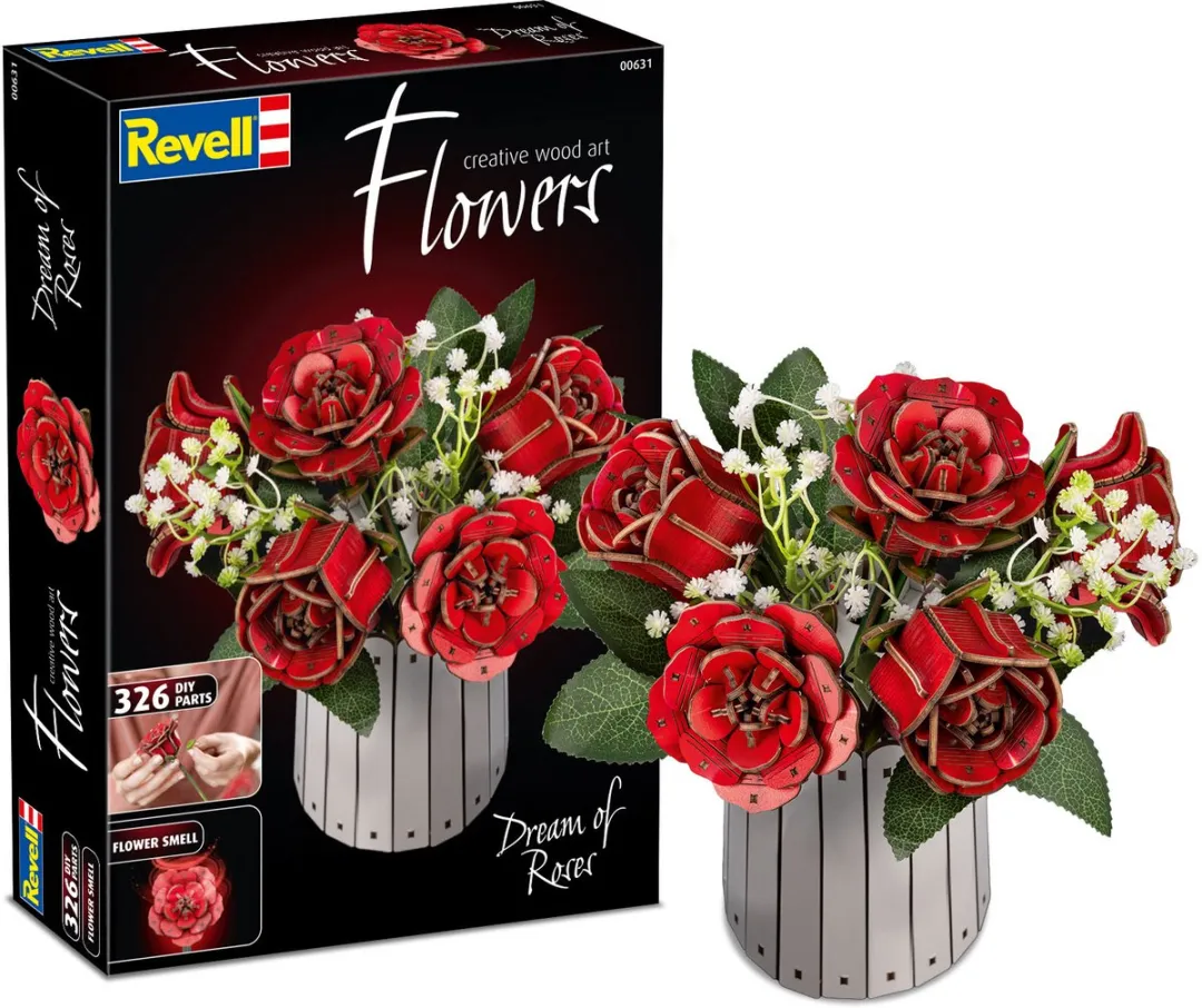 Revell 00631 Modelbouwpakket Rozen Houten Bloemen met Vaas