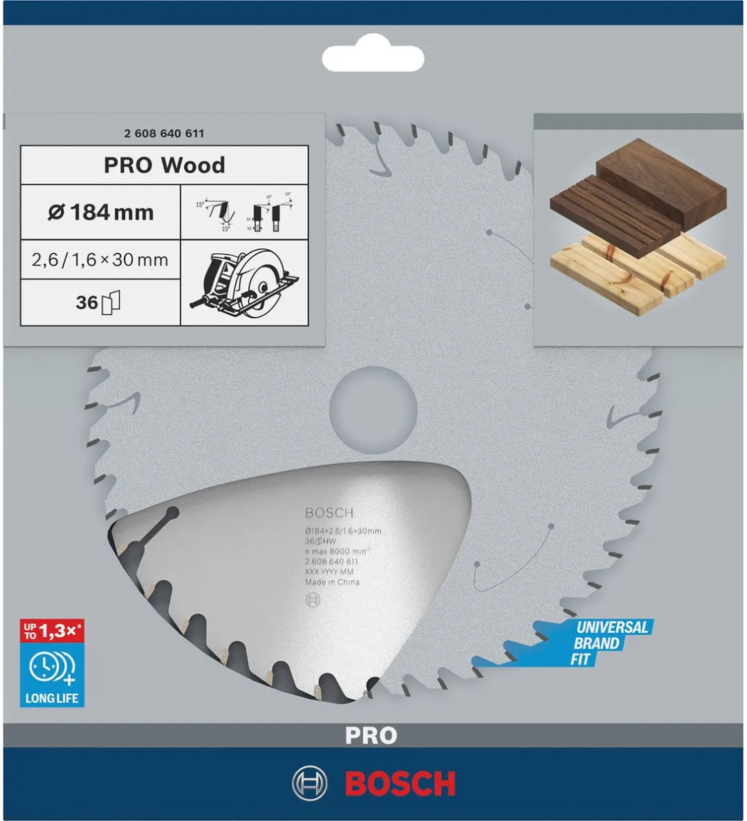 Bosch Professional Cirkelzaagblad Optiline 184mm - Metaal/Hout