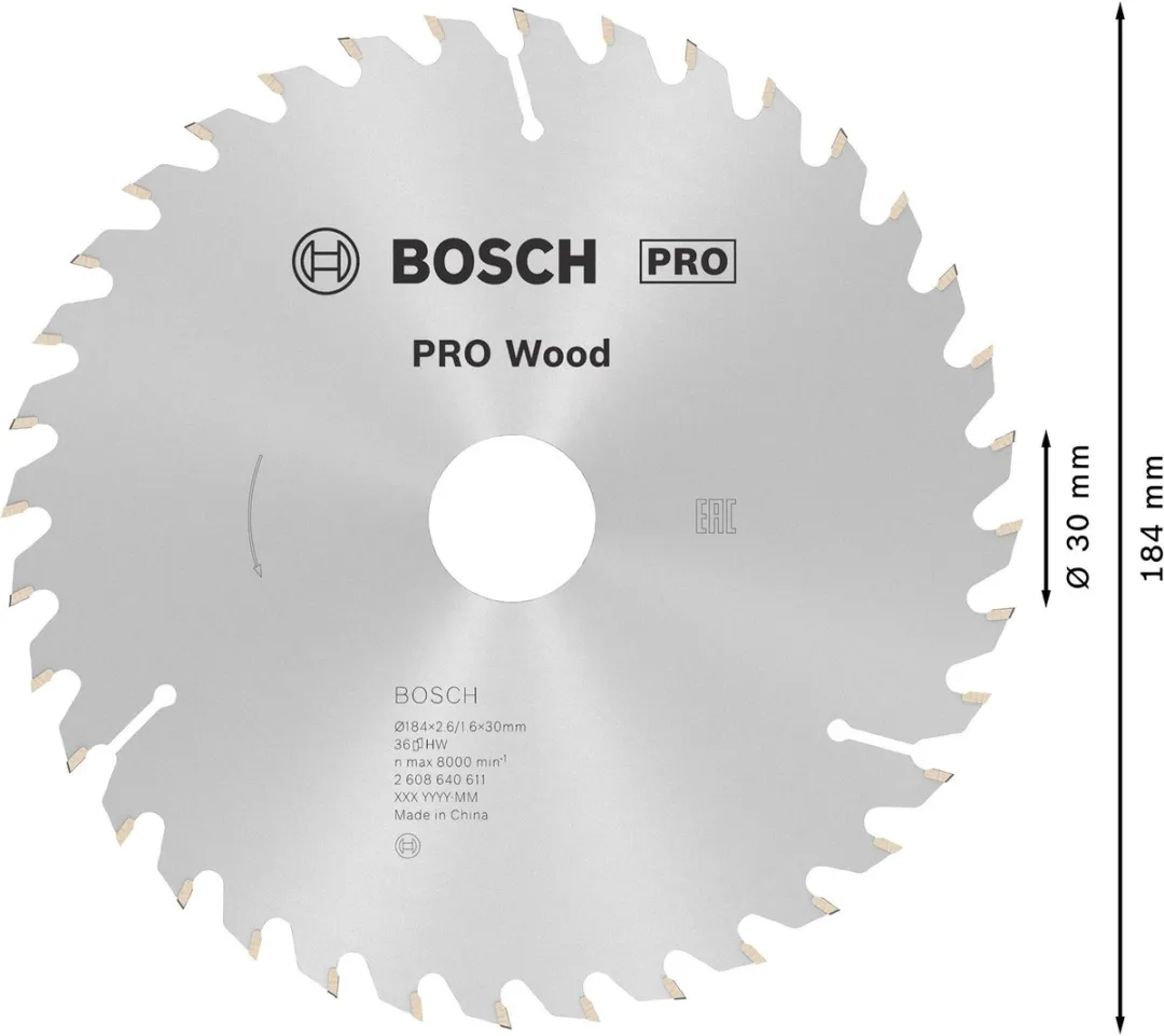 Bosch Professional Cirkelzaagblad Optiline 184mm - Metaal/Hout