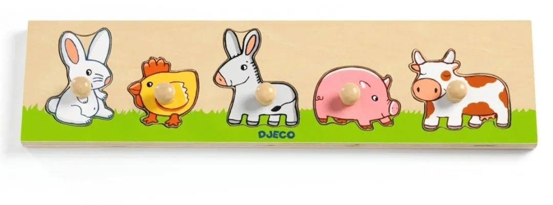 Djeco Puzzel Farm 'n Co 5 Stuks - Multicolor