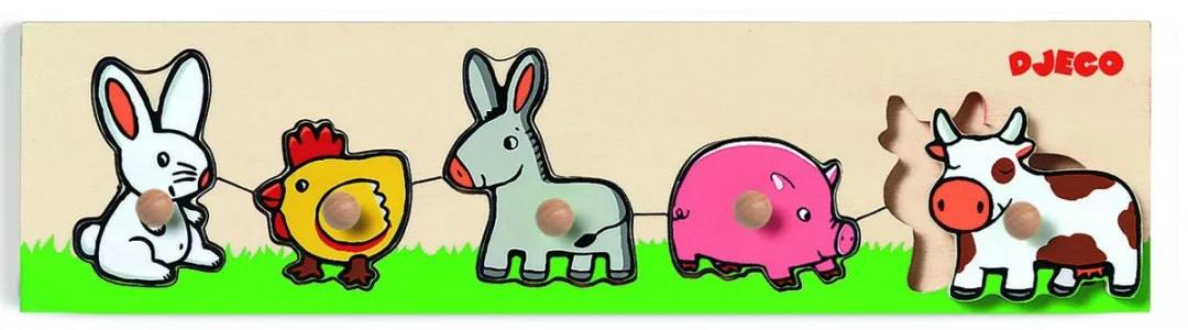 Djeco Puzzel Farm 'n Co 5 Stuks
