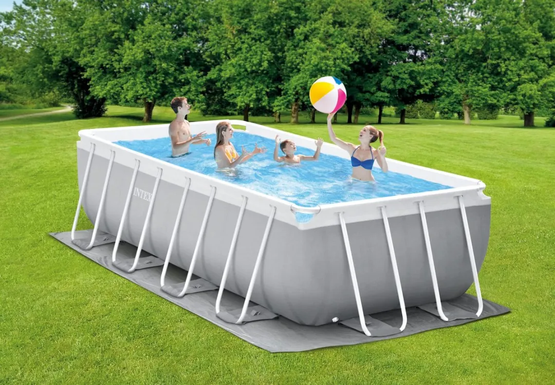 Intex Prism Frame Zwembadset 488x244x107cm - Grijs - afbeelding 4 van 6