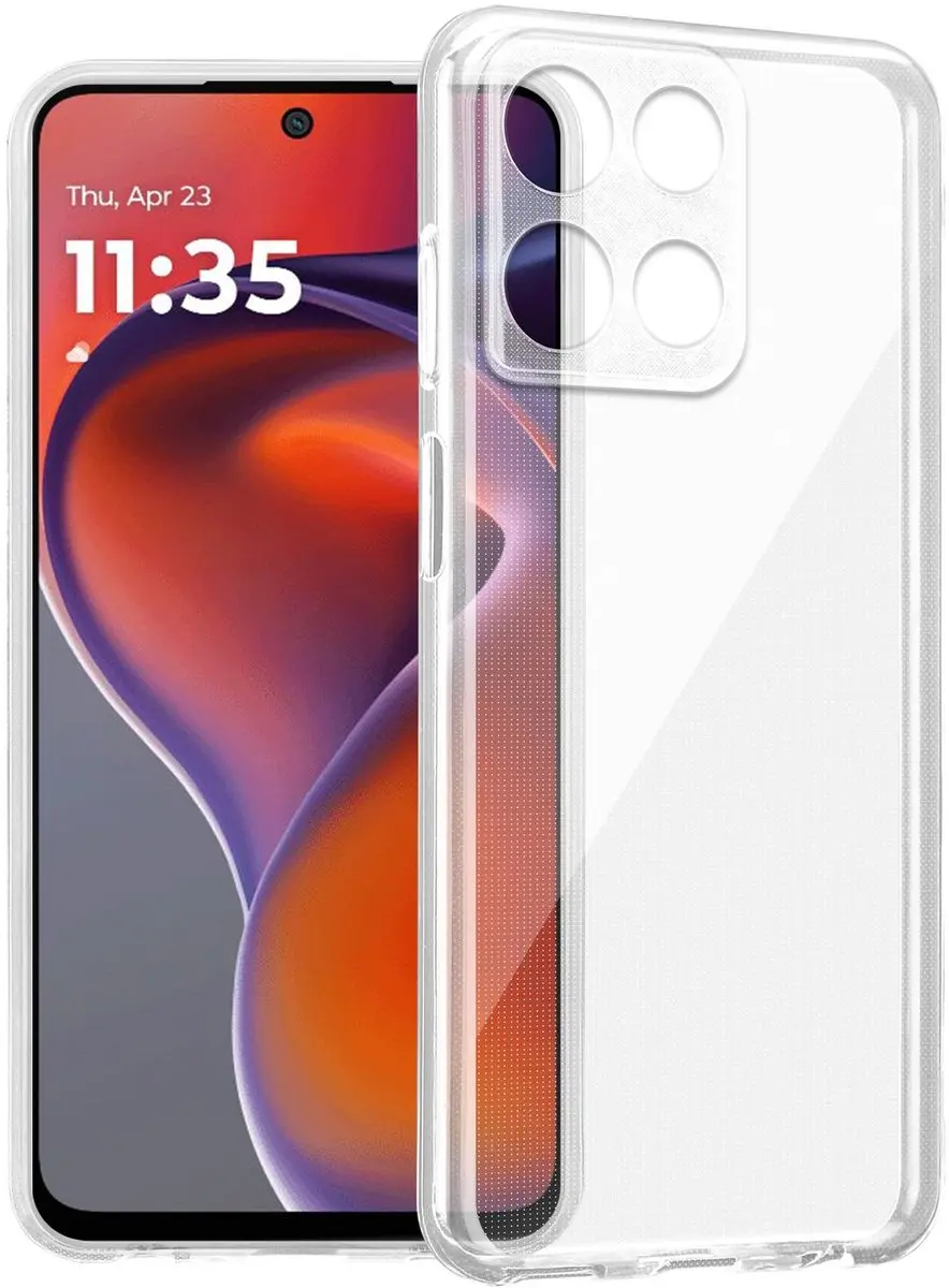 Cadorabo Hoesje geschikt voor Motorola Moto G15 in VOLLEDIG TRANSPARANT Niet-ver