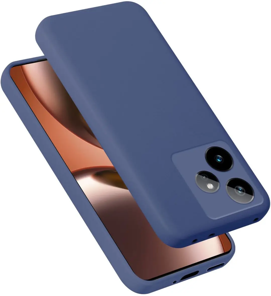 Cadorabo Hoesje geschikt voor Realme GT7 Case in Liquid Blauw Beschermhoes gemaa