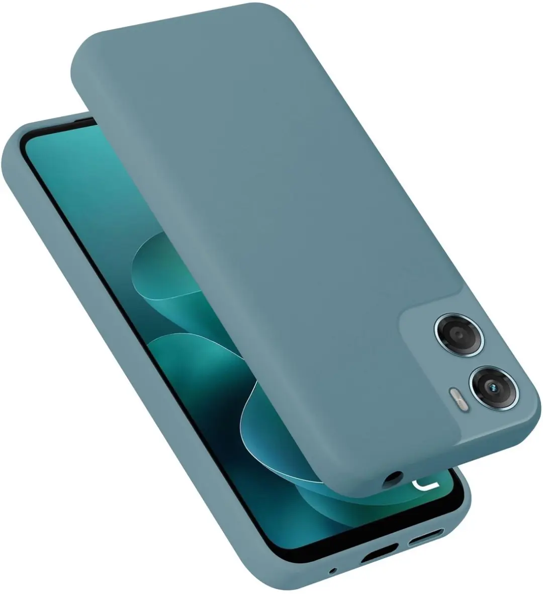 Cadorabo Hoesje geschikt voor Motorola Moto G06 Case in Liquid Groen Beschermhoe