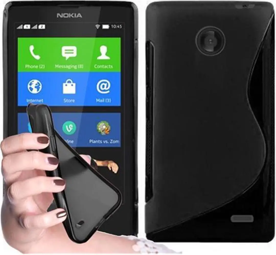 Cadorabo Hoesje geschikt voor Nokia X in ZWARTE OXIDE