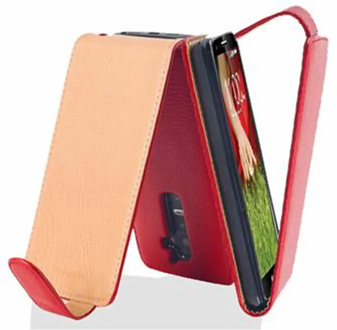 Cadorabo Hoesje geschikt voor LG G2 in INFERNO ROOD