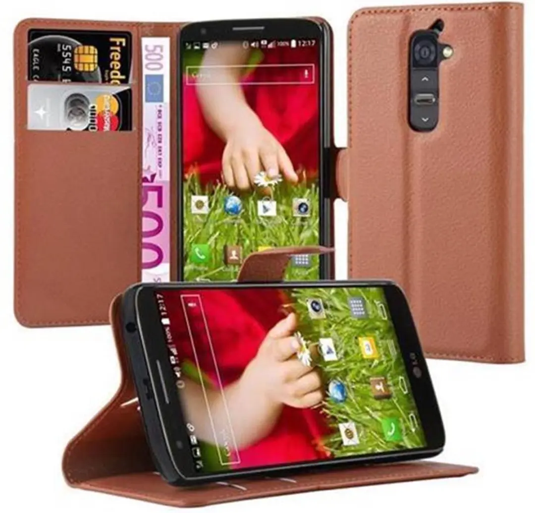 Cadorabo Hoesje geschikt voor LG G2 in CHOCOLADE BRUIN