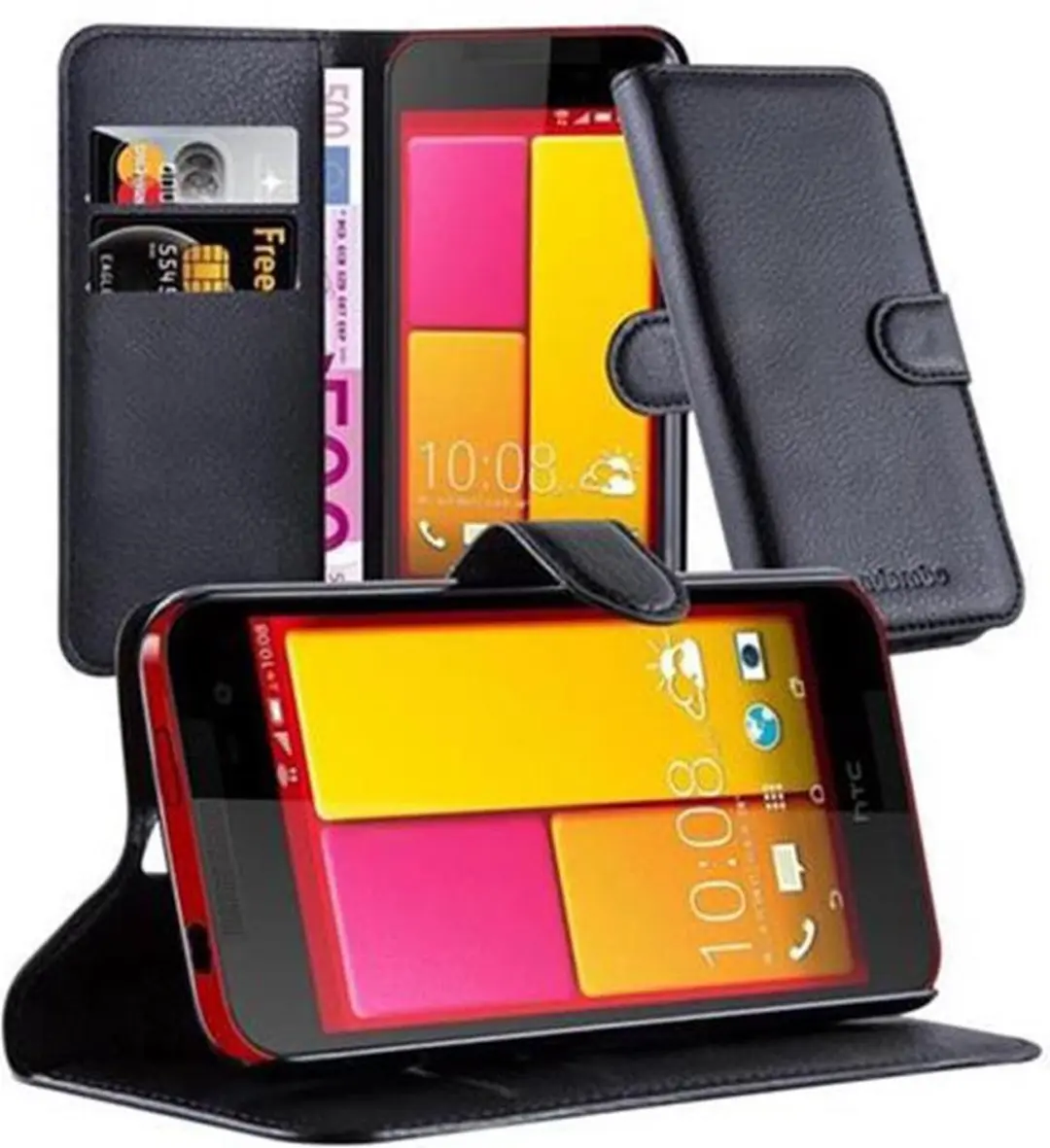 Cadorabo Hoesje geschikt voor HTC BUTTERFLY 2 in PHANTOM ZWART