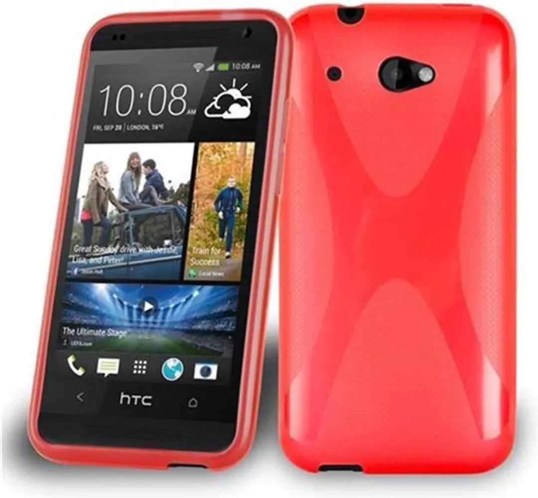 Cadorabo Hoesje geschikt voor HTC Desire 601 in INFERNO ROOD