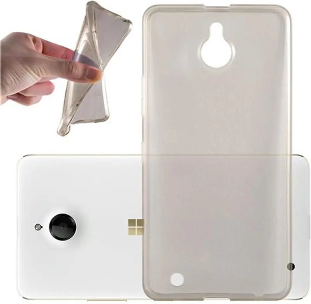 Cadorabo Hoesje geschikt voor Nokia Lumia 850 in TRANSPARANT ZWART