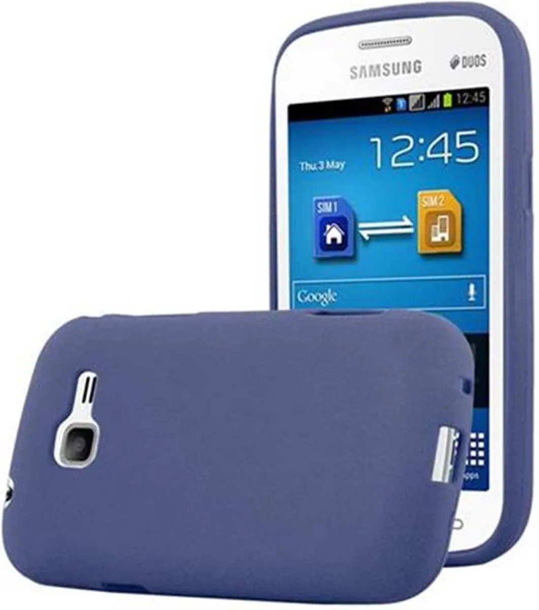 Cadorabo Hoesje geschikt voor Samsung Galaxy TREND LITE in FROST DONKER BLAUW