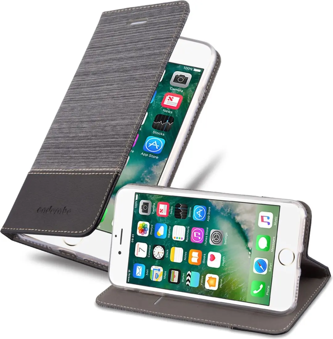 Cadorabo Hoesje geschikt voor Apple iPhone 7 PLUS / 7S PLUS / 8 PLUS in GRIJS ZW