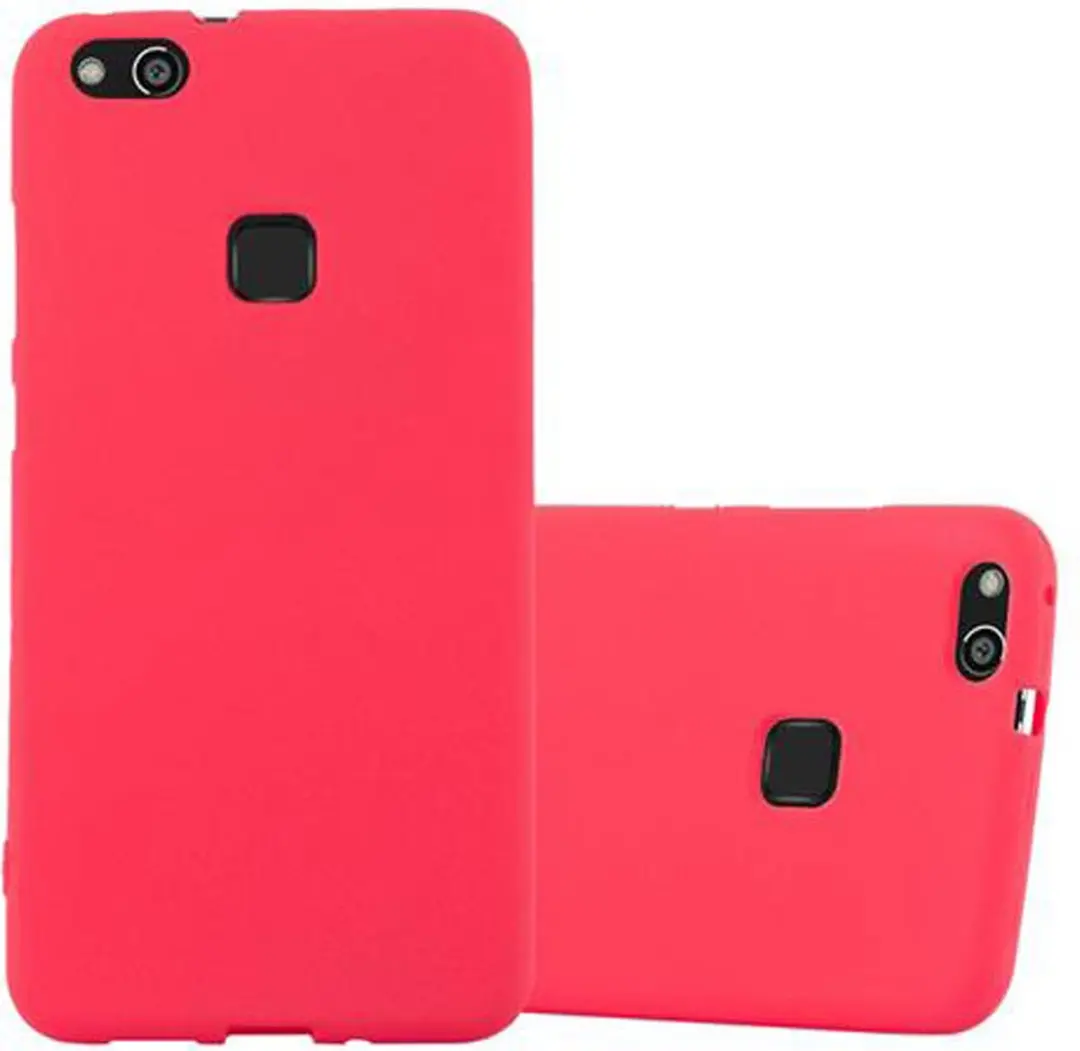 Cadorabo Hoesje geschikt voor Huawei P10 LITE in FROST ROOD