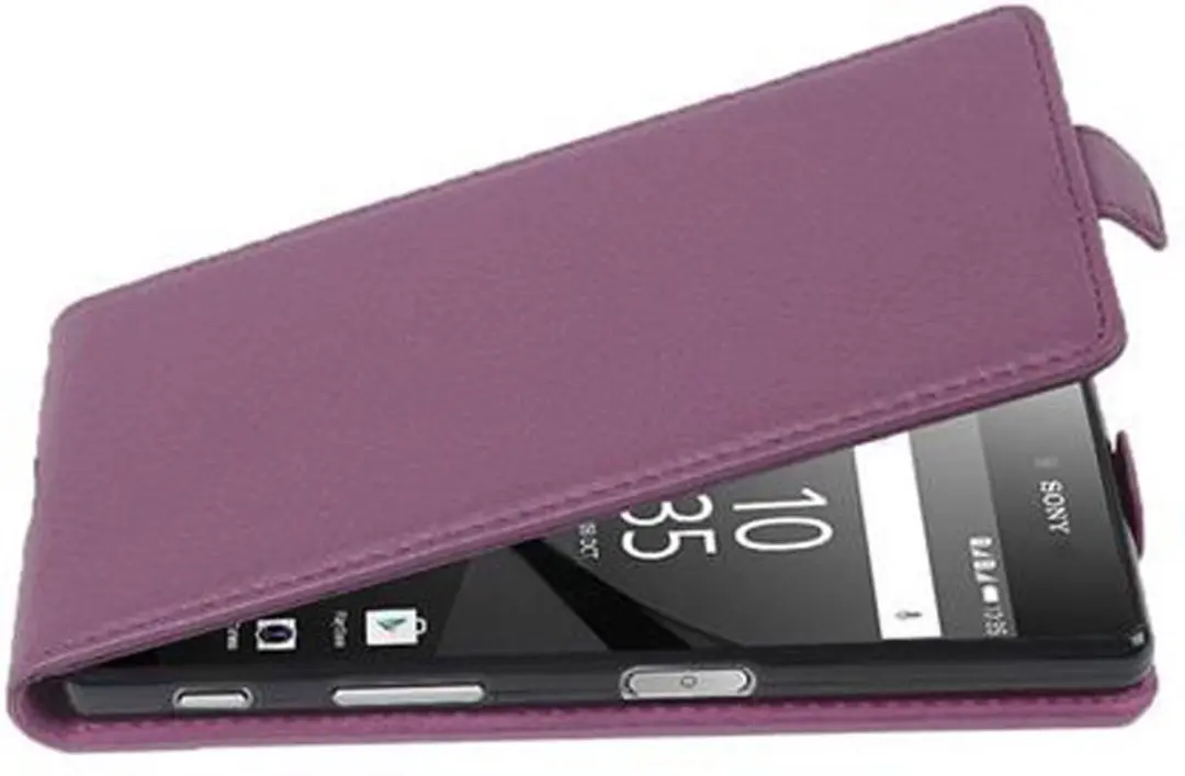 Cadorabo Hoesje geschikt voor Sony Xperia Z5 in BORDEAUX PAARS