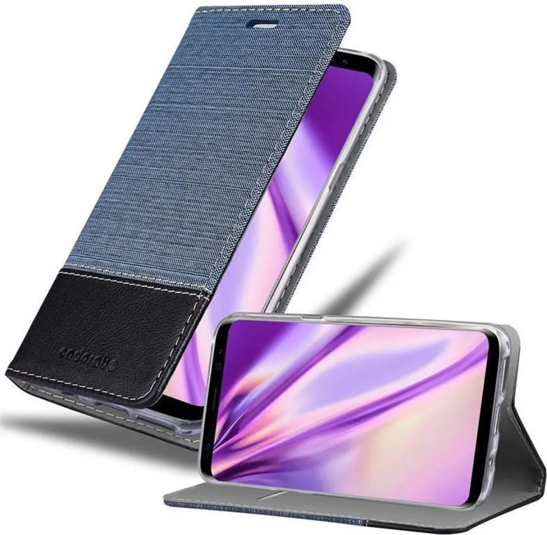 Cadorabo Hoesje geschikt voor Samsung Galaxy S8 PLUS in DONKERBLAUW ZWART
