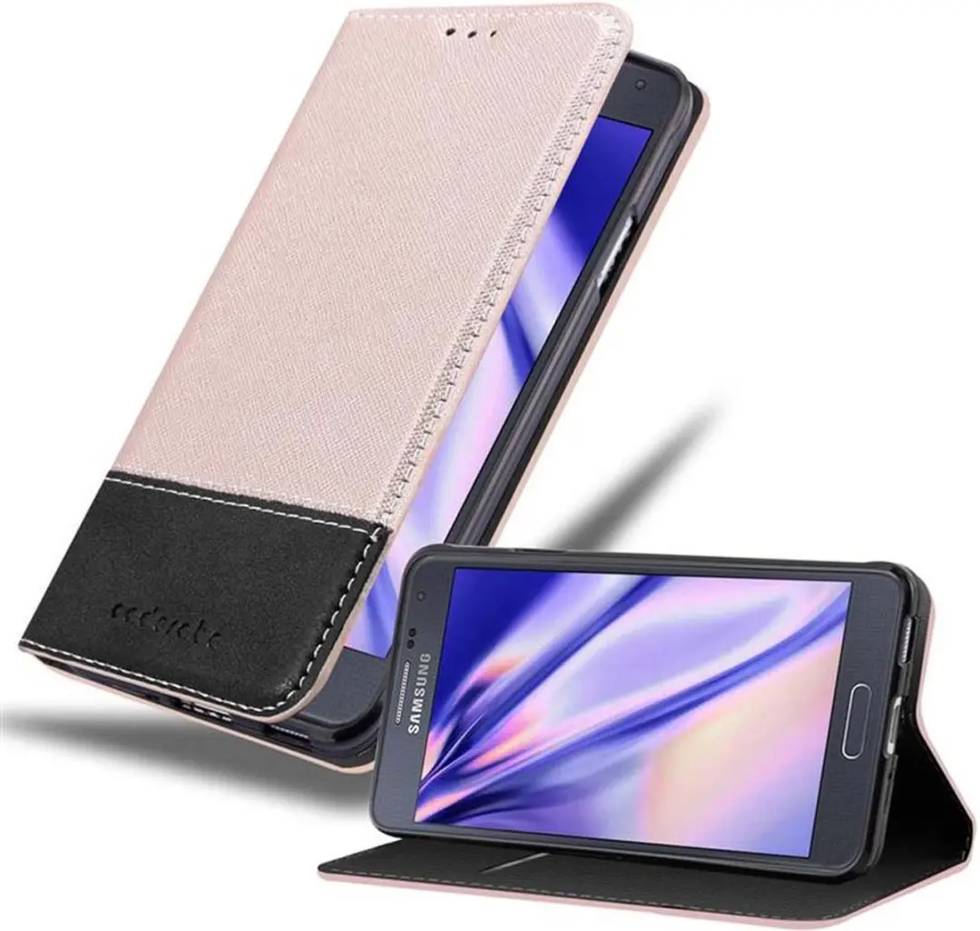 Cadorabo Hoesje geschikt voor Samsung Galaxy ALPHA in ROSE GOUD ZWART