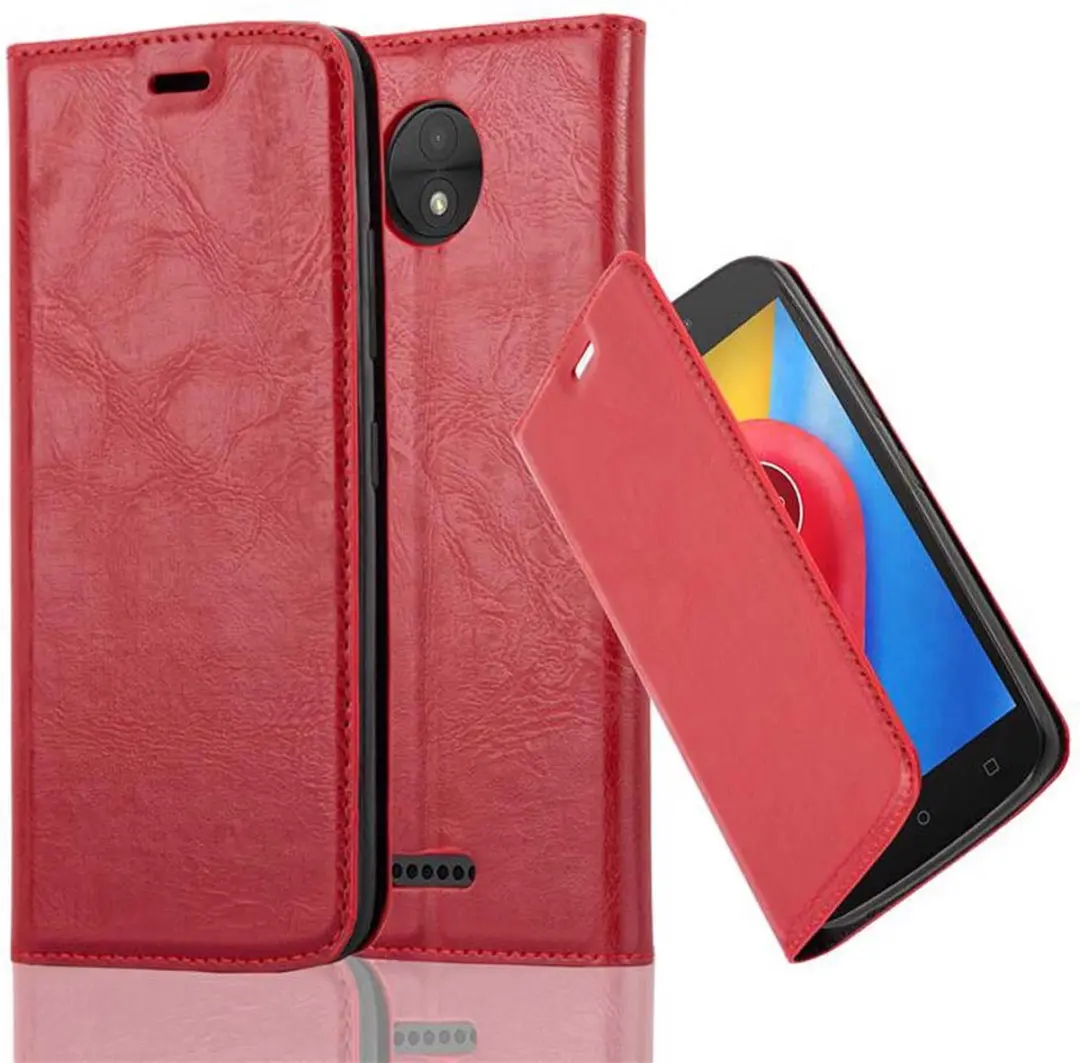 Cadorabo Hoesje geschikt voor Motorola MOTO C in APPEL ROOD