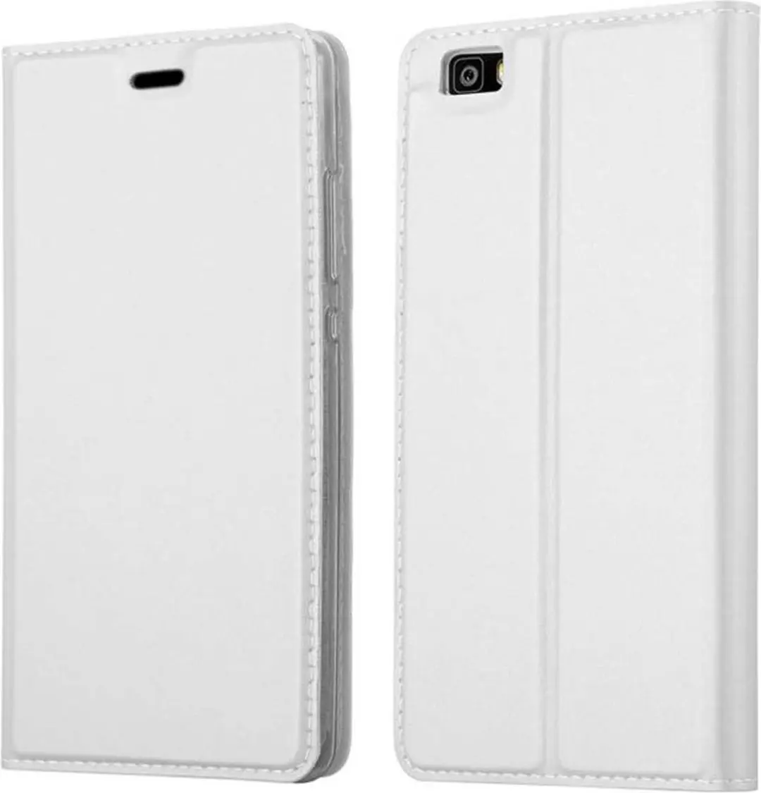 Cadorabo Hoesje geschikt voor Huawei P8 LITE 2015 in CLASSY ZILVER