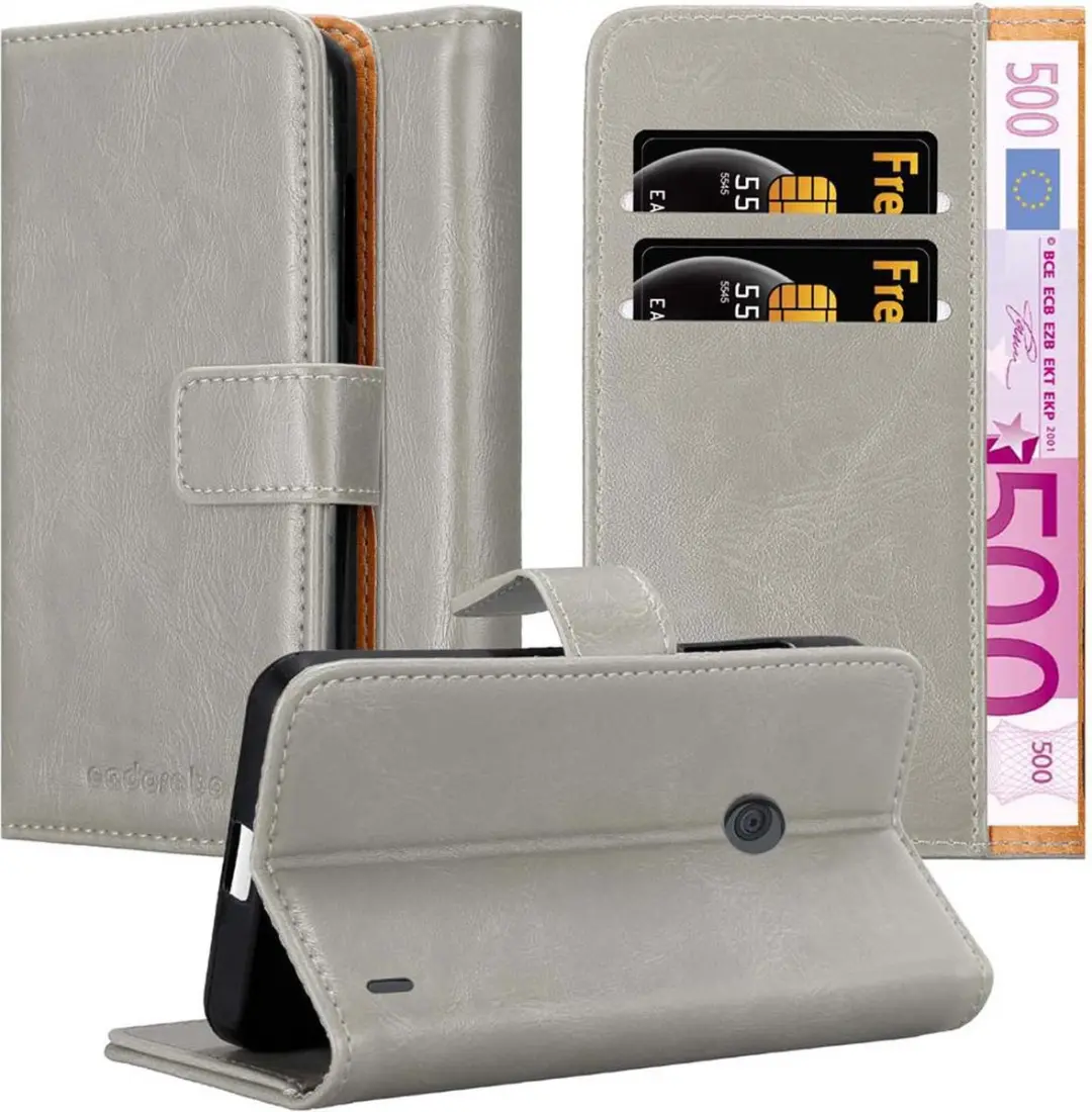 Cadorabo Hoesje geschikt voor Nokia Lumia 520 / 521 in CAPPUCCINO BRUIN