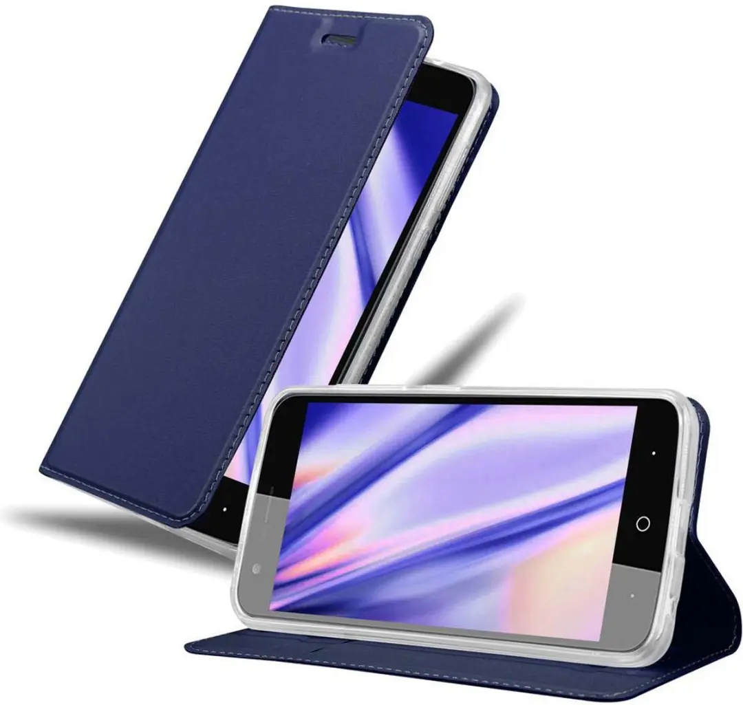 Cadorabo Hoesje geschikt voor ZTE Blade V8 MINI in CLASSY DONKER BLAUW