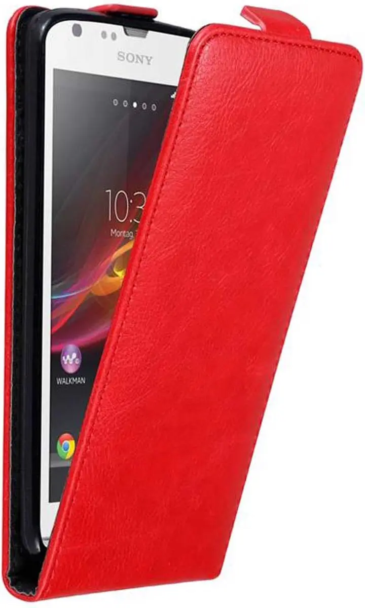Cadorabo Hoesje geschikt voor Sony Xperia SP in APPEL ROOD