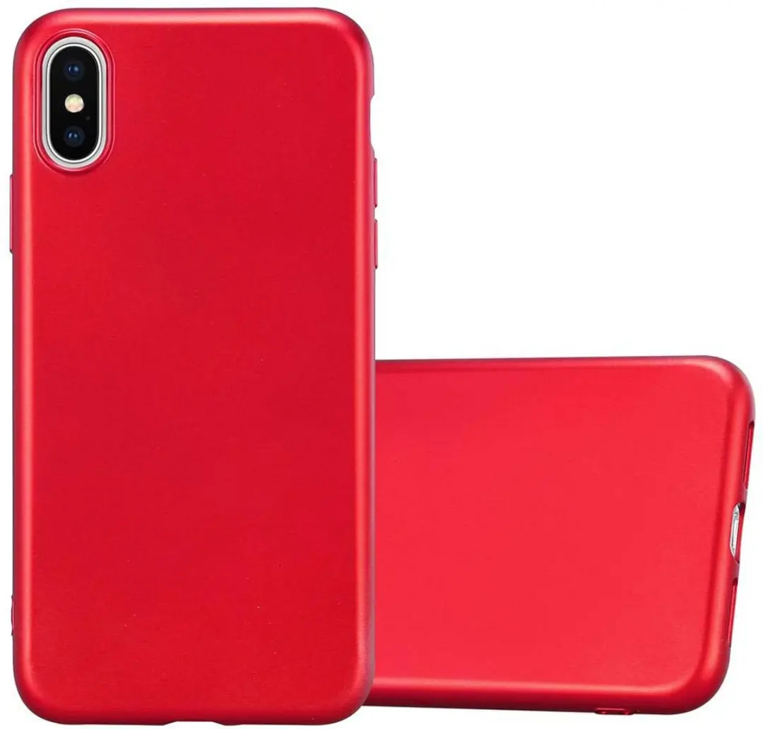 Cadorabo Hoesje geschikt voor Apple iPhone XS MAX in METALLIC ROOD