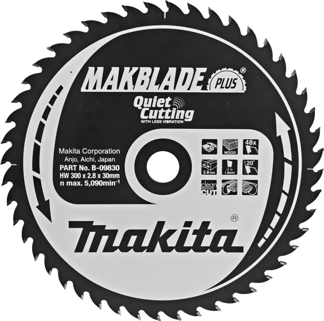 Makita Makblade-Plus Zaagblad Hout Ø300mm 48T