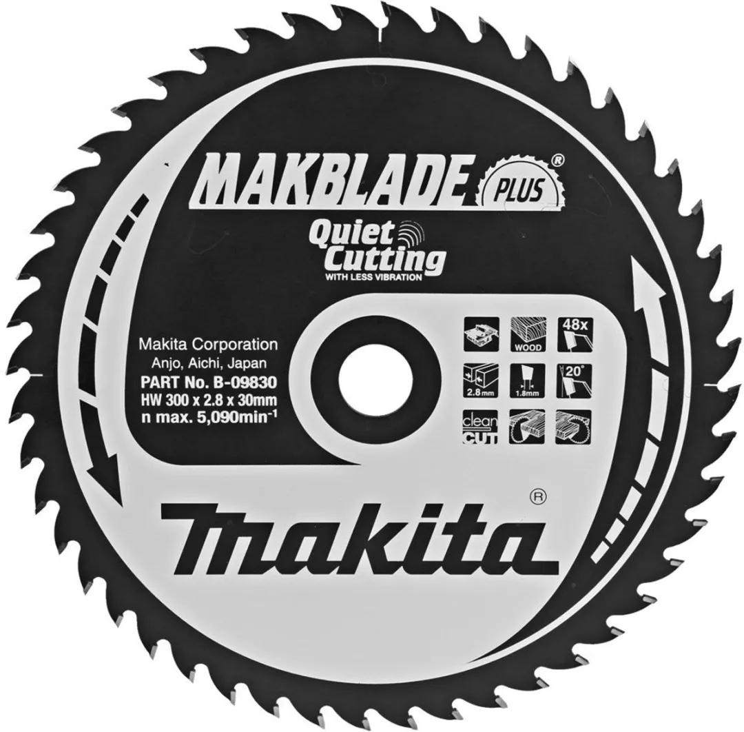 Makita Makblade-Plus Zaagblad Hout Ø300mm 48T - B-09830 - afbeelding 3 van 3