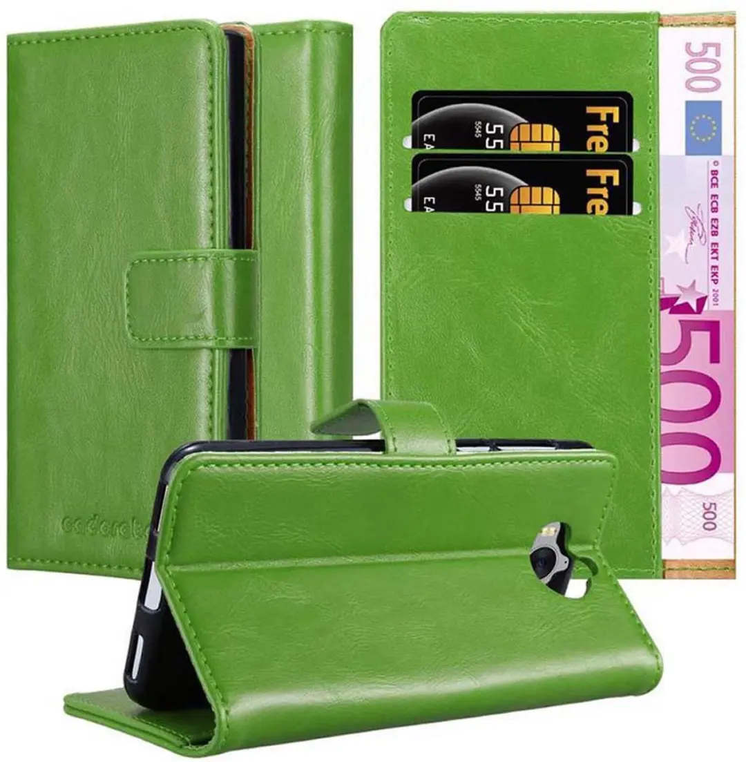 Cadorabo Hoesje geschikt voor Huawei Y5 2017 / Y6 2017 in GRAS GROEN