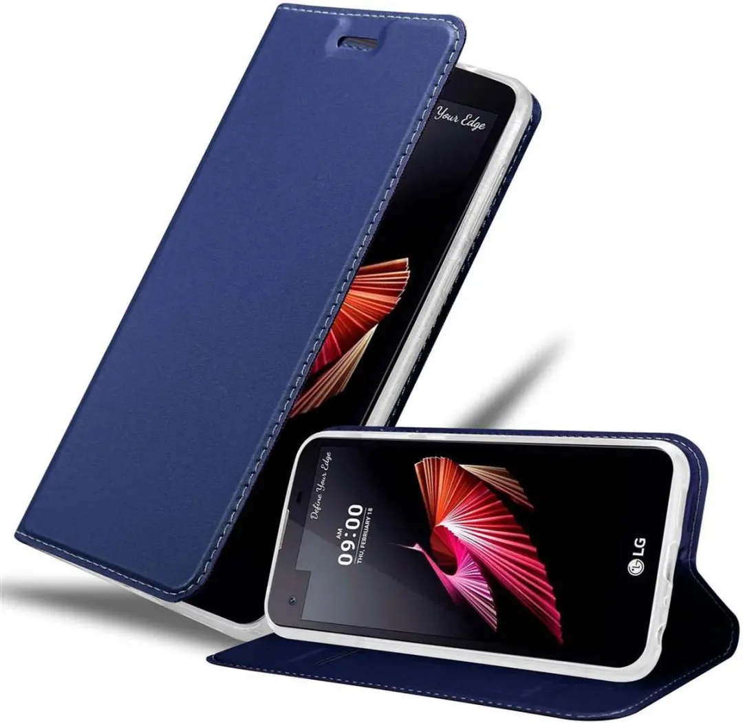 Cadorabo Hoesje geschikt voor LG X SCREEN in CLASSY DONKER BLAUW