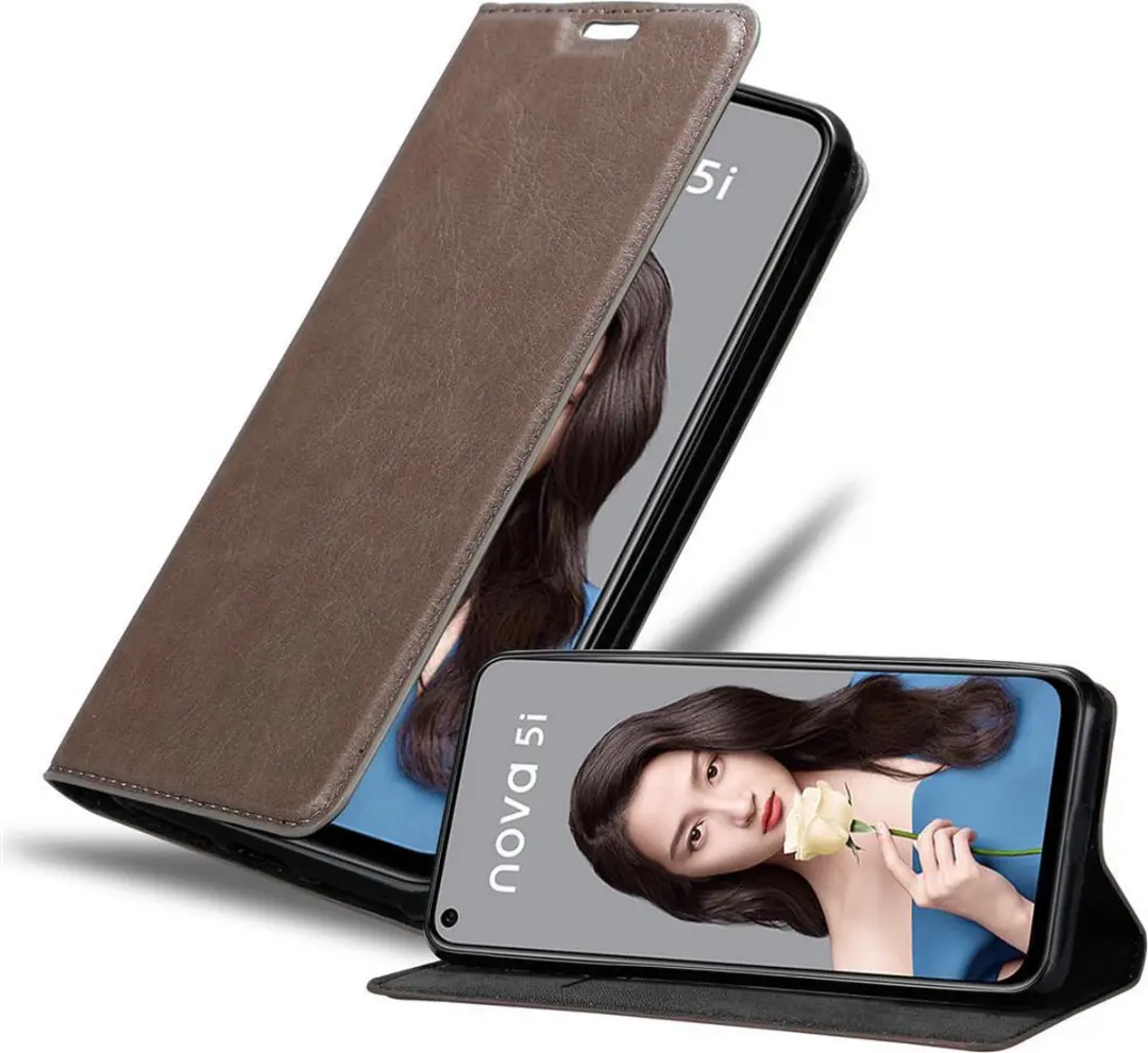 Cadorabo Hoesje geschikt voor Huawei NOVA 5i / P20 LITE 2019 in KOFFIE BRUIN