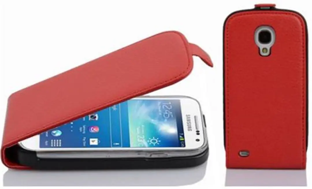 Cadorabo Hoesje geschikt voor Samsung Galaxy S4 MINI in INFERNO ROOD