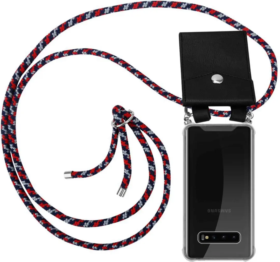 Cadorabo Hoesje geschikt voor Samsung Galaxy S10 4G in ROOD BLAUW WIT