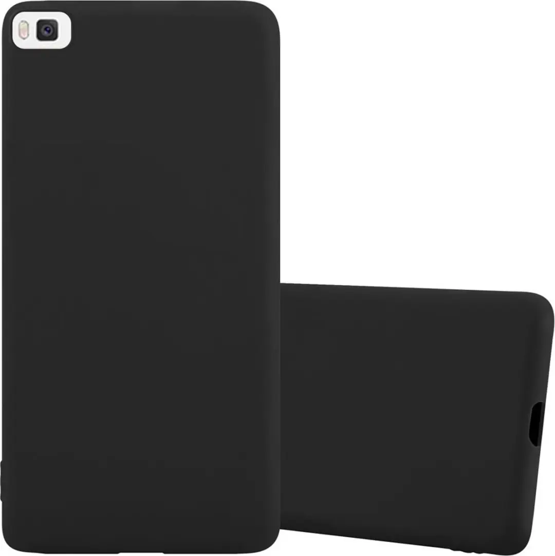 Cadorabo Hoesje geschikt voor Huawei P8 in CANDY ZWART