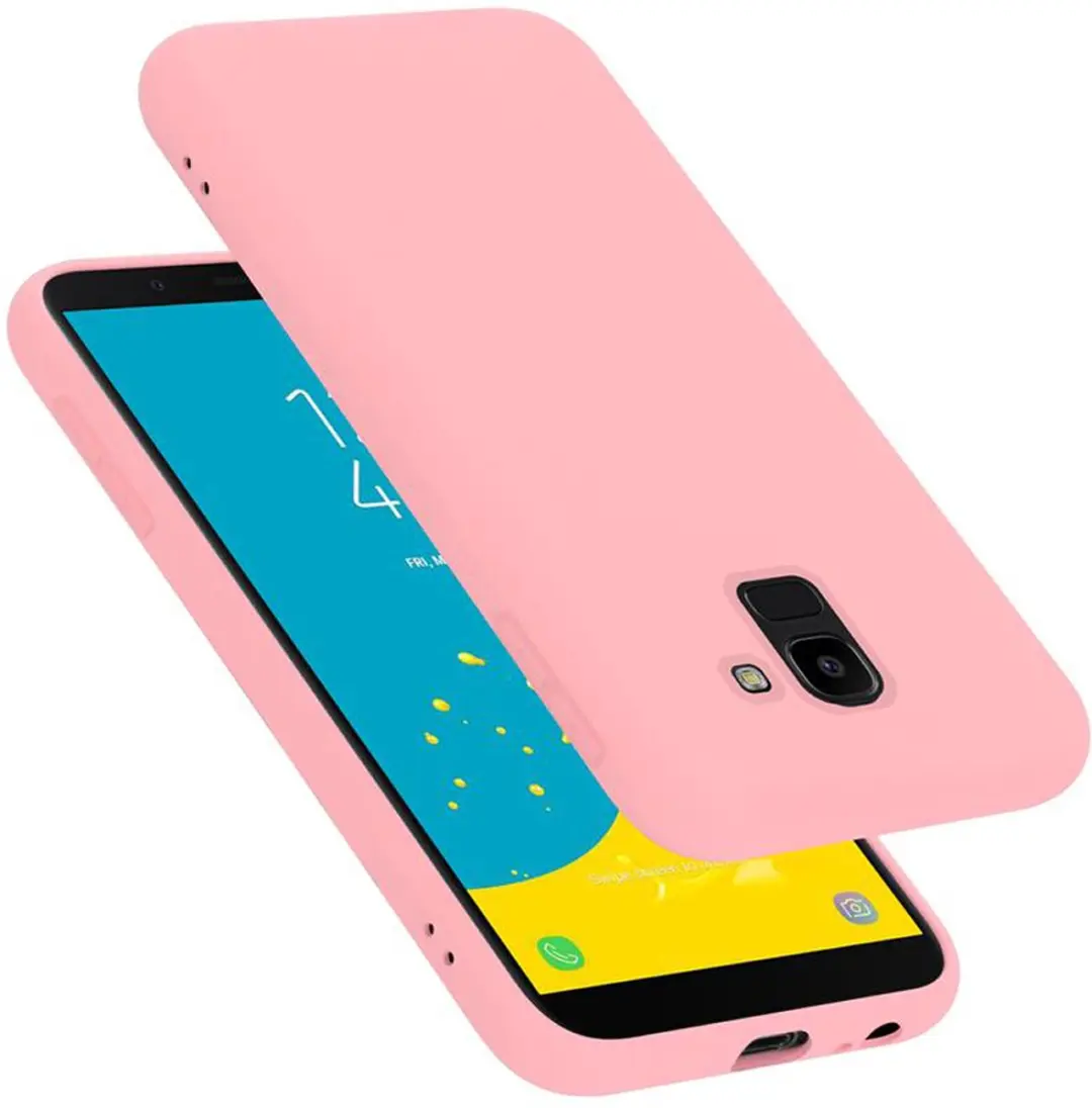 Cadorabo Hoesje geschikt voor Samsung Galaxy J6 2018 in LIQUID ROZE