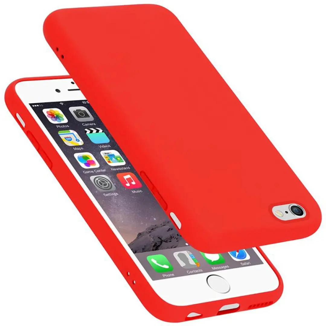 Cadorabo Hoesje geschikt voor Apple iPhone 6 / 6S in LIQUID ROOD