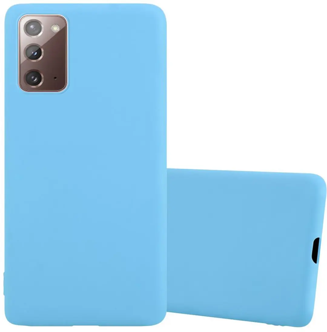 Cadorabo Hoesje geschikt voor Samsung Galaxy NOTE 20 in CANDY BLAUW