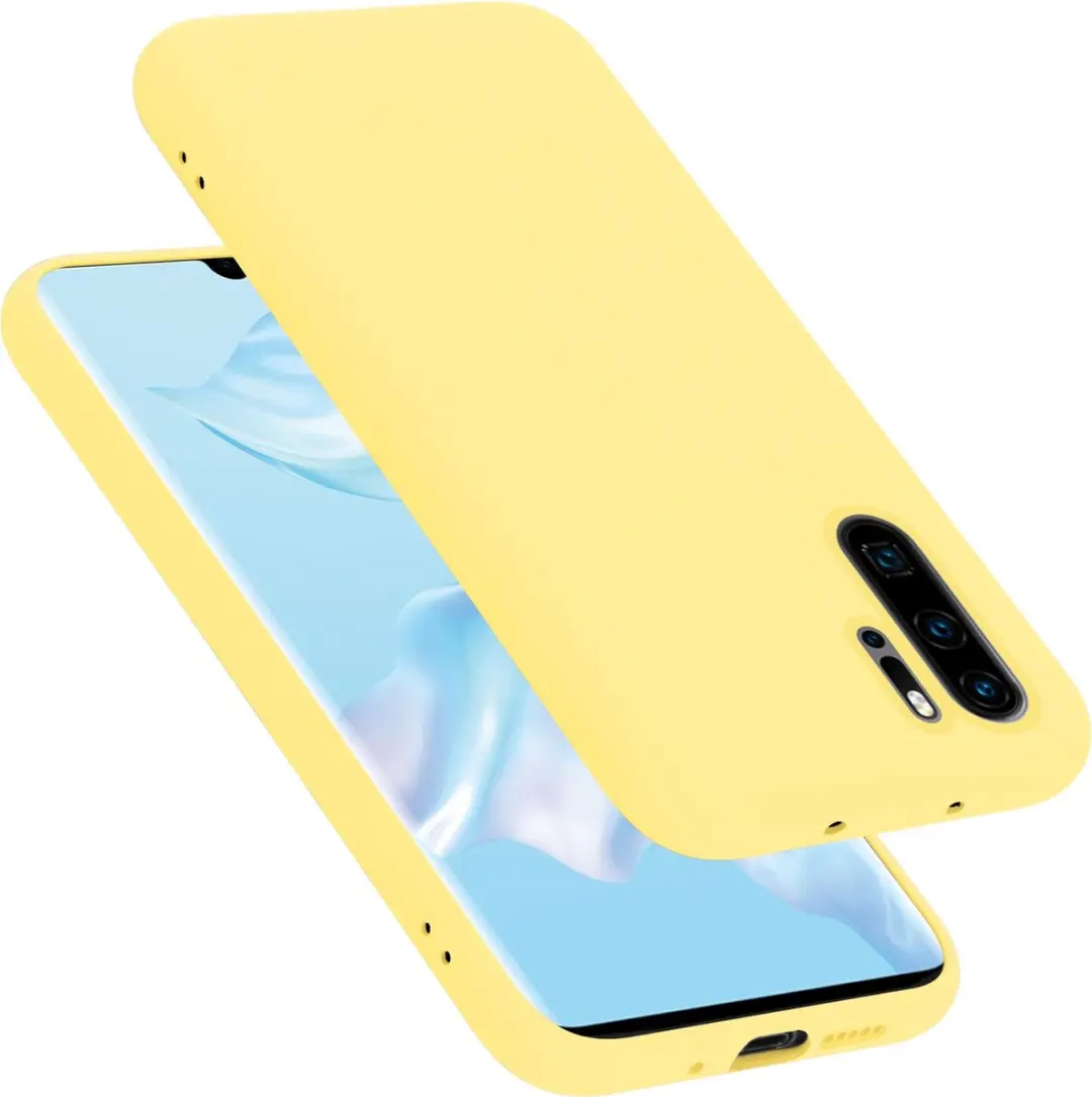 Cadorabo Hoesje geschikt voor Huawei P30 PRO in LIQUID GEEL