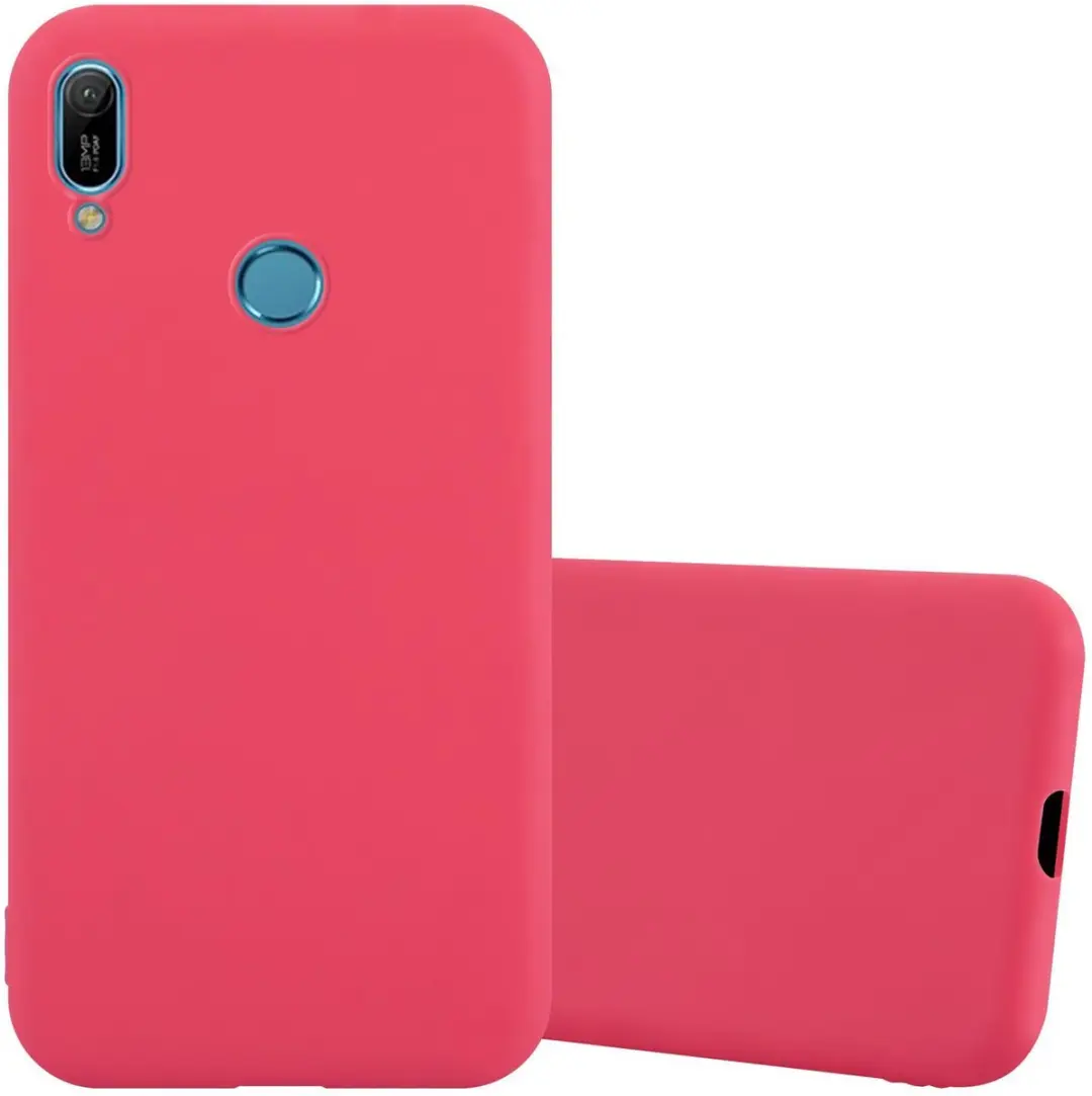Cadorabo Hoesje geschikt voor Huawei Y6 2019 in CANDY ROOD