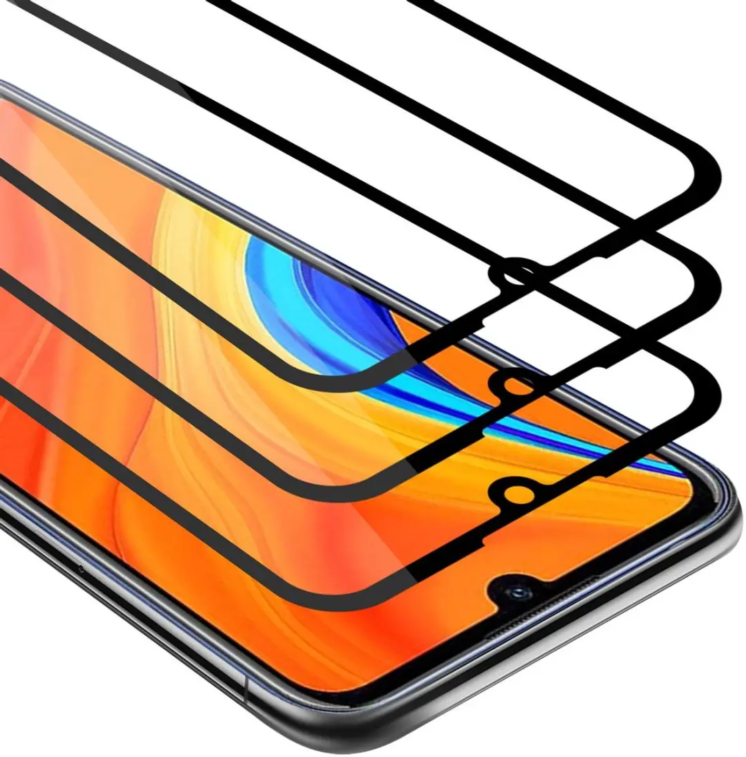 Cadorabo 3x Screenprotector geschikt voor Huawei Y6S Volledig scherm pantserfoli