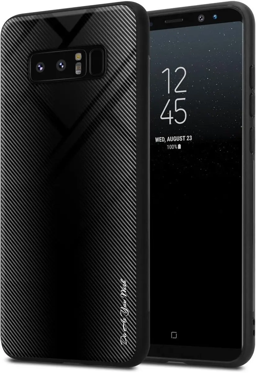 Cadorabo Hoesje geschikt voor Samsung Galaxy NOTE 8 in OPAAL ZWART