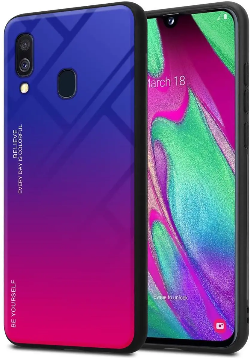 Cadorabo Hoesje geschikt voor Samsung Galaxy A40 in PAARS