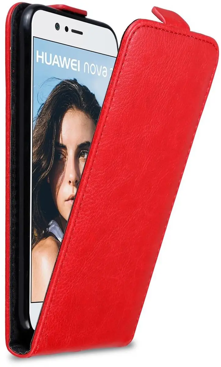 Cadorabo Hoesje geschikt voor Huawei NOVA 2 in APPEL ROOD