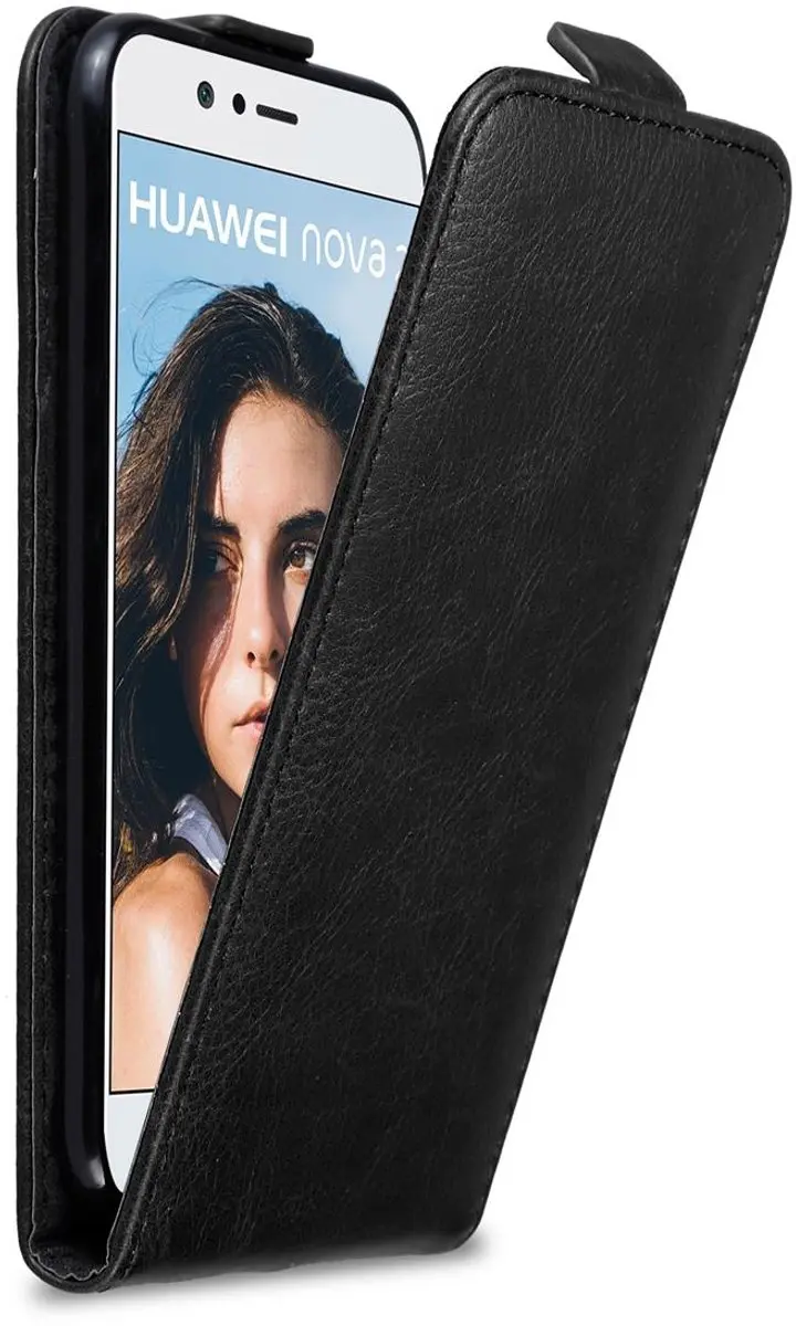 Cadorabo Hoesje geschikt voor Huawei NOVA 2 in ZWARTE NACHT