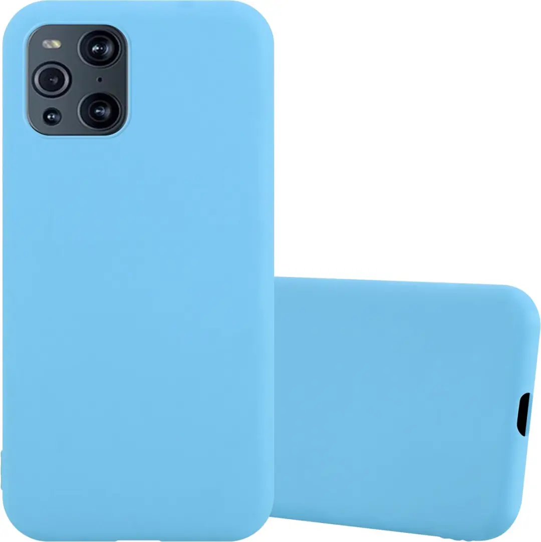 Cadorabo Hoesje geschikt voor Oppo FIND X3 PRO in CANDY BLAUW