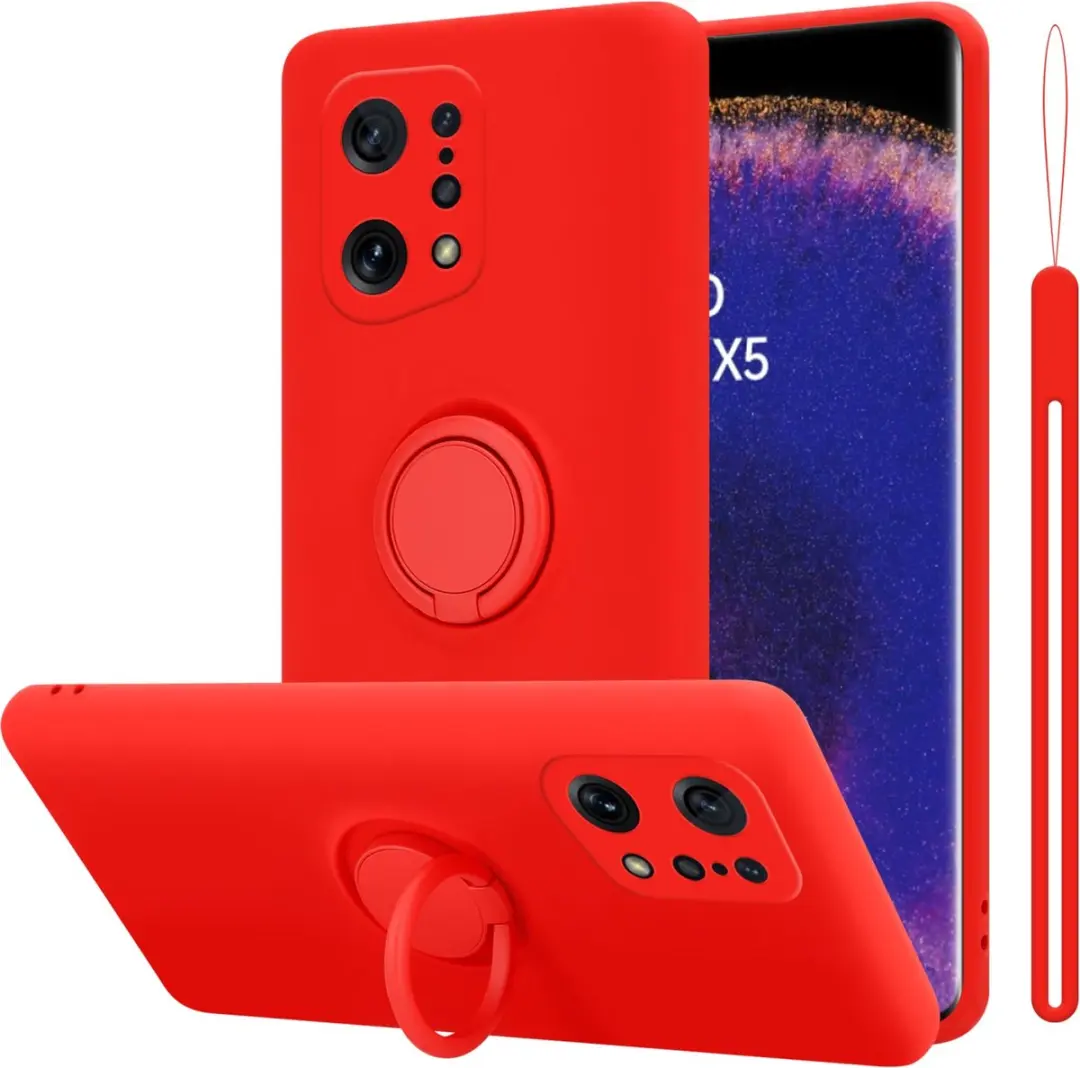 Cadorabo Hoesje geschikt voor Oppo FIND X5 in LIQUID ROOD