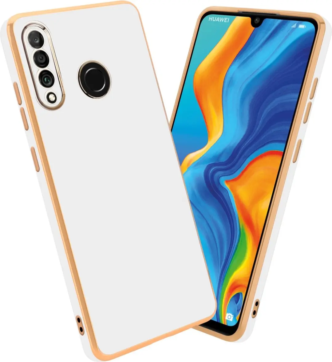 Cadorabo Hoesje geschikt voor Huawei P30 LITE in Glossy Wit